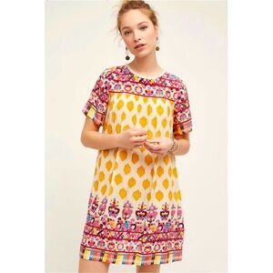 Anthropologie Multicolor Patterned Dress
